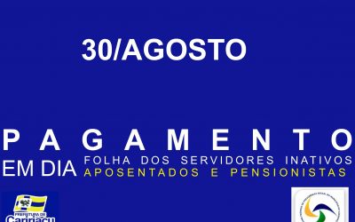 Pagamento de folha de servidores inativos, aposentados e pensionistas