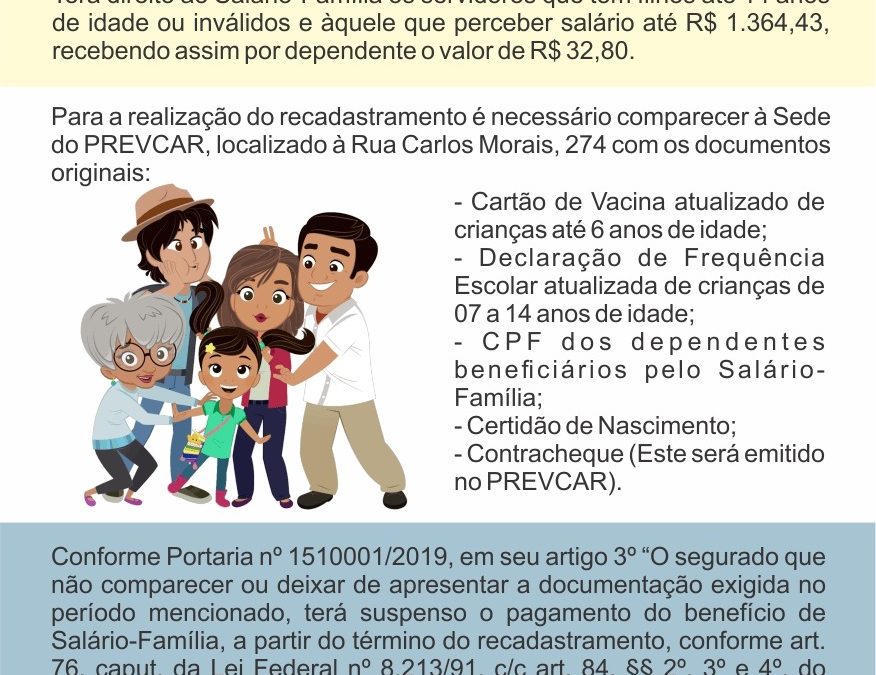 Recadastramento do Salário-Família
